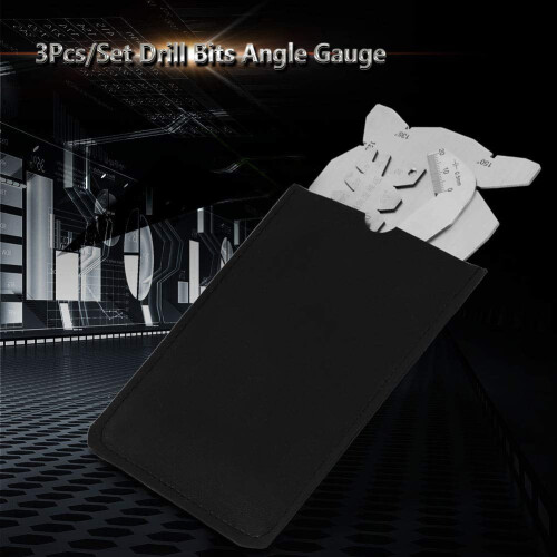 3Pcs Drill Bit Angle Gauge Set (60-160) with Sharpener Tools, Compatible with Standard Drill Bits 2