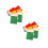 16Pièces Drapeaux Arbitre Football Polyester 3