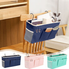 Organisateur de rangement pour lit superposé de dortoir avec paniers suspendus en tissu et sacs de chevet – Compatible avec Topliu