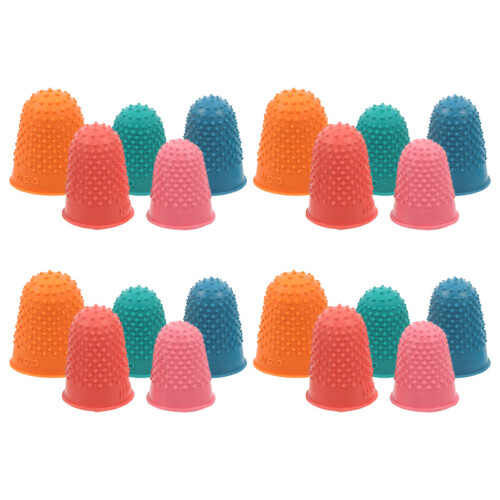 100Pcs Durable Rubber Thimbles for Finger Protection Grip and Control 1