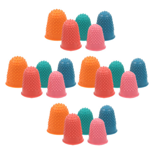 100Pcs Durable Rubber Thimbles for Finger Protection Grip and Control 2