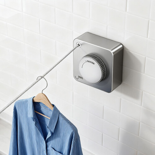 Heavy Duty Retractable Clothesline Stainless Steel 3.5m 2