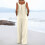 Women's wide leg sleeveless jumpsuit polyester high waist 5