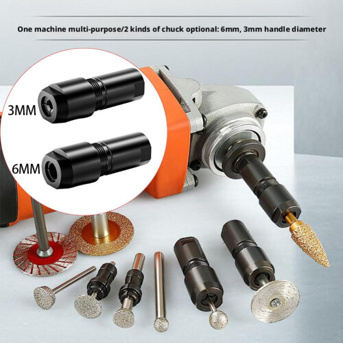 Cabeçote de conversão para esmerilhadeira angular com rosca M10 de 3 mm e 6 mm 2