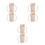 6Pièces Coupe Portion Beige PP Pour Seniors Avec Prise Sécurisée 6