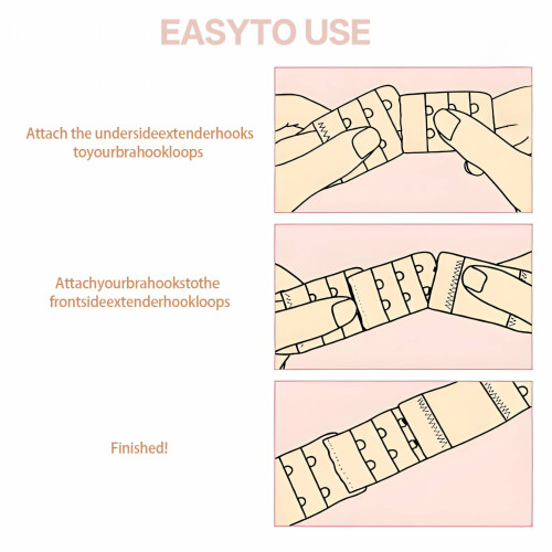 3 Pcs Bra Extender,Invisible Straps Bra Strap Extender,Comfortable Support Strong Hold Bra 2