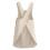 Abito grembiule da donna in cotone e lino color kaki con 2 tasche 5