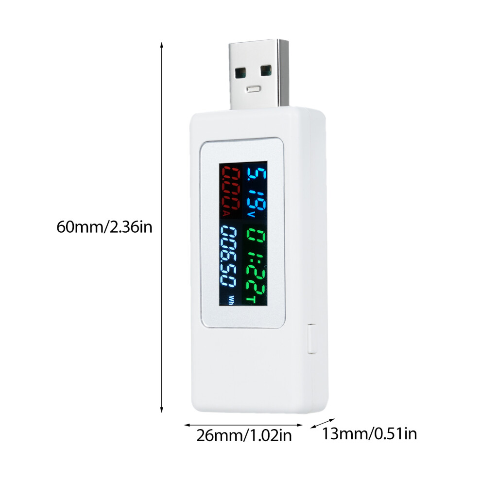 Usb Power Meter Kws-V30 60*26Mm 4-30V 0-6.5A Lcd Digital Voltmeter 7681386379145