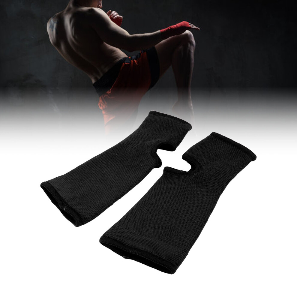 Black Breathable Ankle Brace Socks L, Flexible Compression Sleeve