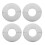 4Pcs Stainless Steel Kitchen Faucet Split Flange Covers Plate Silver 1