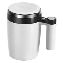 Mug à café rechargeable auto-mélangeur avec couvercle, en acier inoxydable, compatible avec le café, le lait et les boissons, facile à nettoyer