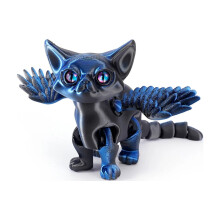 Enfeite de Gato Anjo Demônio Impresso em 3D, Estatueta Móvel, 1 peça