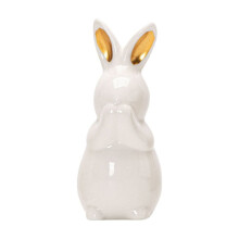 Figurines de lapins de Pâques en céramique – Décorations pour table, étagère et cour, compatibles avec les thèmes de Pâques (1,6 x 3,5