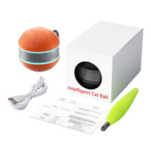 Intelligens interaktív macskajáték, automatikus, önguruló labda mozgásérzékelővel, USB-n újratölthető edzőlabda beltéri macskáknak,