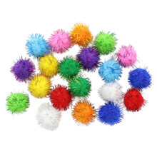 Macskapompon golyók3 cm-es csillámos golyó macskajáték [20 db-os csomag] interaktív csillogó golyók macskáknak macskamentával piros, egy