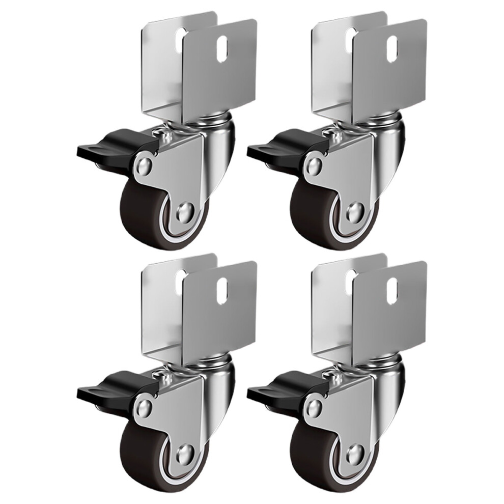 4Pcs Heavy Duty Furniture Wheel Castor 1.25Inch Universals Swivels Casters Replacement Quiet Trolley Wheel Easily Install 9405492068384