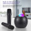 Mini enceinte 2 micros 1200mAh 10.5x10.5cm noir 2