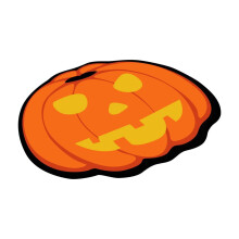 Tapis de bain citrouille chauves-souris d'Halloween - 60 x 40 cm - Décoration effrayante pour salle de bain, cuisine, chambre