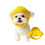 Gorro de punto para perro, amarillo, talla única. 1
