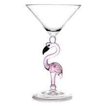 Roze Flamingo Kristallen Champagneglas, Martiniglas, Cocktailglas voor Feestjes, Bruiloften, Moederdag - 200 ml
