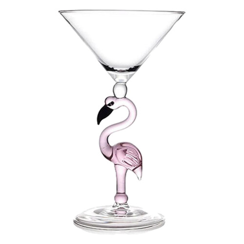 Κρυστάλλινο ποτήρι σαμπάνιας Pink Flamingo, ποτήρι κοκτέιλ Martini για πάρτι, γάμους,