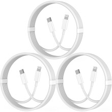 Kit com 2 cabos USB-C para USB-C de 3 metros para carregamento rápido, certificados pela MFi, compatíveis com iPhone 14/13/12/11/XR/XS/X/8/8 Plus e
