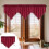 Curtains Short Solid Color Curtains, Triangular Curtains for Household, Small Window, Through Rod Curtains for Kitchen, Bathroom, Cabin 1