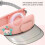Pink Star Rabbit Sun Visor Hat with Fan, 3 Speeds, USB Rechargeable 7