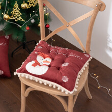 Christmas chair cushions with ties memory foam non-slip
