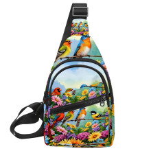 Kevätkukkainen crossbody-rintalaukku miehille ja naisille