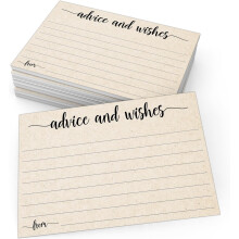 Cartes de conseils vierges style kraft 4x6 – Paquet de 50