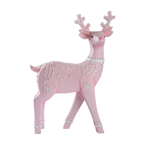 Julefigur av reinsdyr, elegant gevir, hjortpynt1