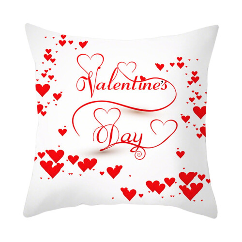 Valentinstag-Sofakissenbezüge, 45 x 45 cm, 2er-Pack