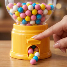 Set van 2 hartvormige mini-kauwgomballenautomaten