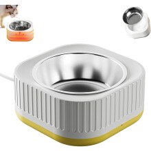 Outdoor Heated Water Bowl for Cats Dogs and Small Animals, Thermostatic Control Pets Heated Bowl for Winter, Automatic Warming Dish for Outdoor Use
