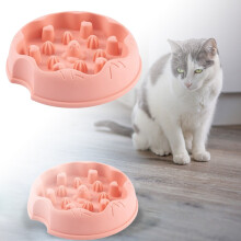 Voerbak voor honden en katten met slow feed-systeem – Grote keramische voerbak op verhoging