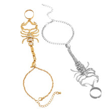2 stuks vingerarmbandjes met schorpioenmotief, handkettingarmband voor dames