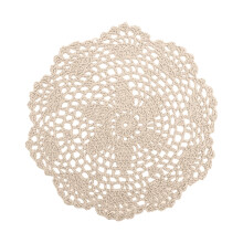 sottopiatto rotondo vintage da 20 cm (8 pollici) in pizzo lavorato a mano all'uncinetto, ideale per cucina, sala da pranzo, matrimoni e feste –