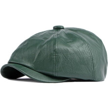 Cappello da strillone per uomo e donna, berretto in pelle PU a 8 pannelli, stile Gatsby, tassista, pittore, 56-58 cm