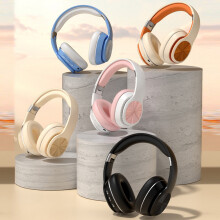 Auriculares Bluetooth supraaurales, modo dual con cable/inalámbrico, plegables, cancelación activa de ruido (ANC), estéreo HiFi de baja latencia,