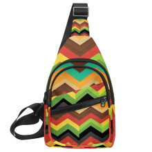 Bunte, geriffelte kleine Umhängetasche für Damen und Herren, Schultertasche, Rucksack, Tagesrucksack