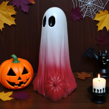 Halloween spøgelsesornament harpiks skrivebordsdekoration 1 stk.