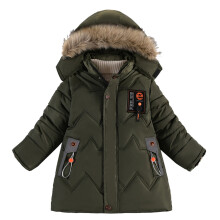 Doudoune d'hiver à capuche pour garçon, manteau chaud et coupe-vent pour enfants – Convient aux enfants à partir de 5 ans