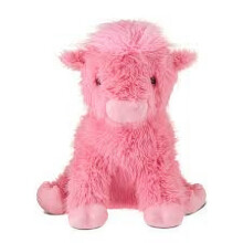 Roze pluche Schotse hooglandkoe van 50 cm