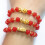 4Pcs Durable Red Agate Bracelets Elegant Bangles for Girls Gift 4