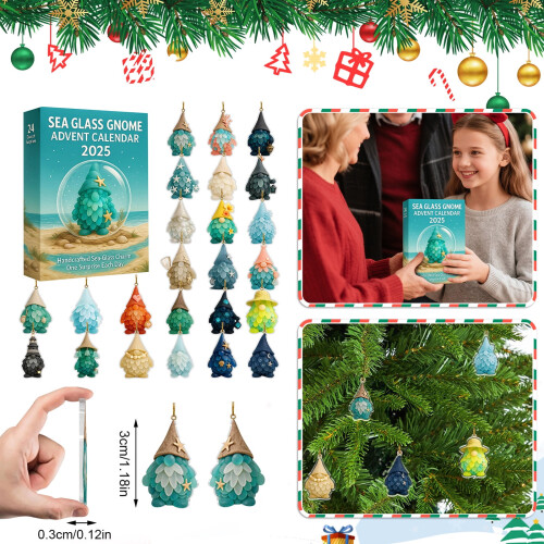 Χριστουγεννιάτικο Ημερολόγιο Advent με Γυαλί Θάλασσας - Συλλεκτικό Σετ Γούρι 24 1