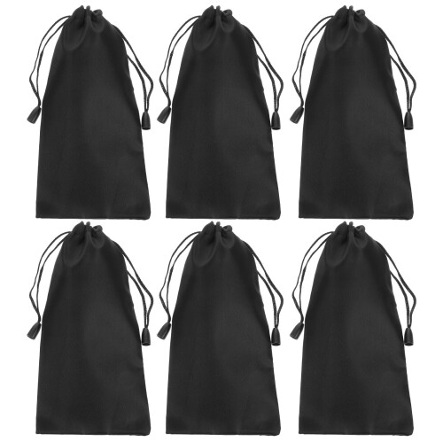 40Pcs Black Polyester Sunglasses Bags Soft Drawstring Eyeglass Cases 2