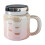 Ceramic Mug with Lid 450 ml Pearl Finish Handle 2