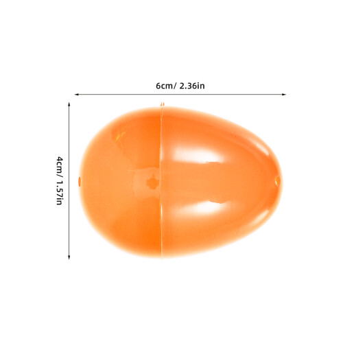 72Pcs Orange Plastic Easter Eggs Fillable Hollow Candy Holder for Kids 2