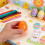 72Pcs Orange Plastic Easter Eggs Fillable Hollow Candy Holder for Kids 6
